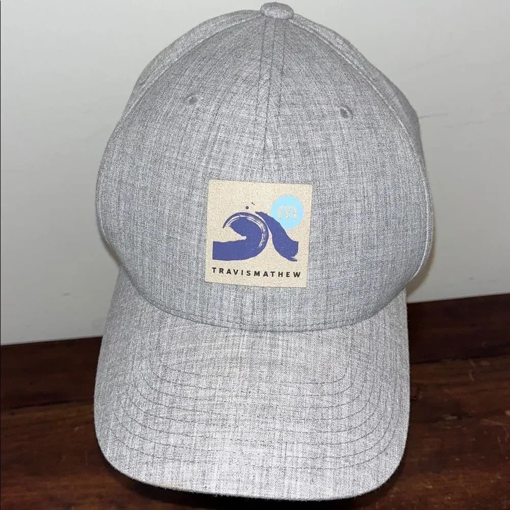 Gray Wave Travis Mathew baseball Flexfit 110 SnapBack stretch men’s golf hat cap